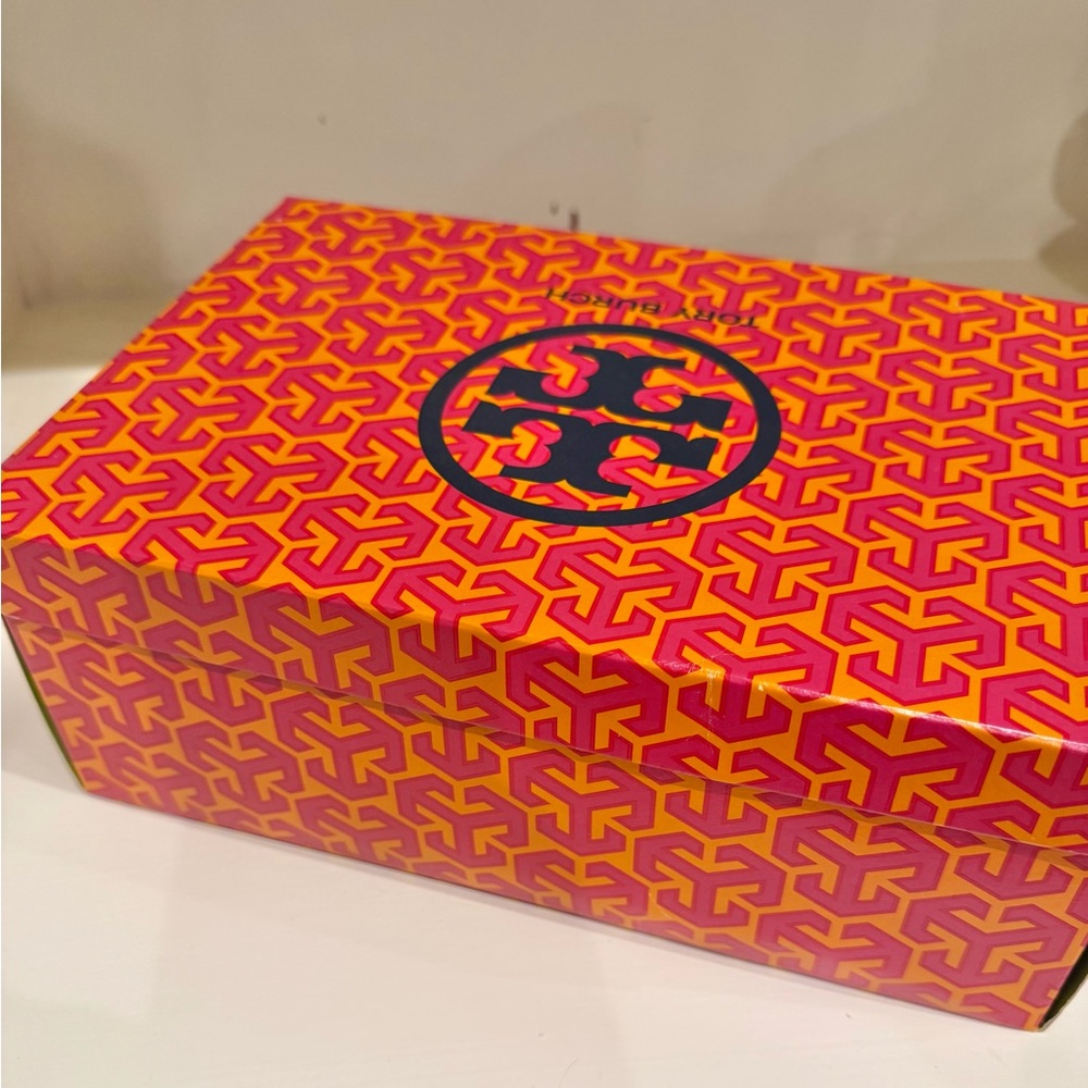 Tory Burch Vibrant Pink and Orange Patterned Box